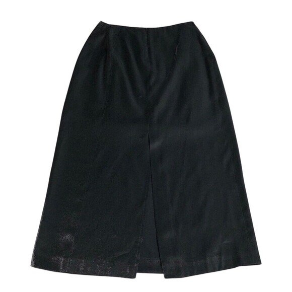 Vintage Harve Benard Skirt Womens 8 Black Shimmer Maxi Chiffon Gothic Witch 90s - Picture 8 of 16